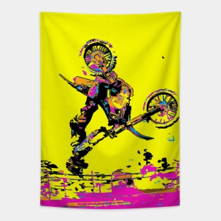 Flipping Out - Freestyle Motocross Stunt Tapestry