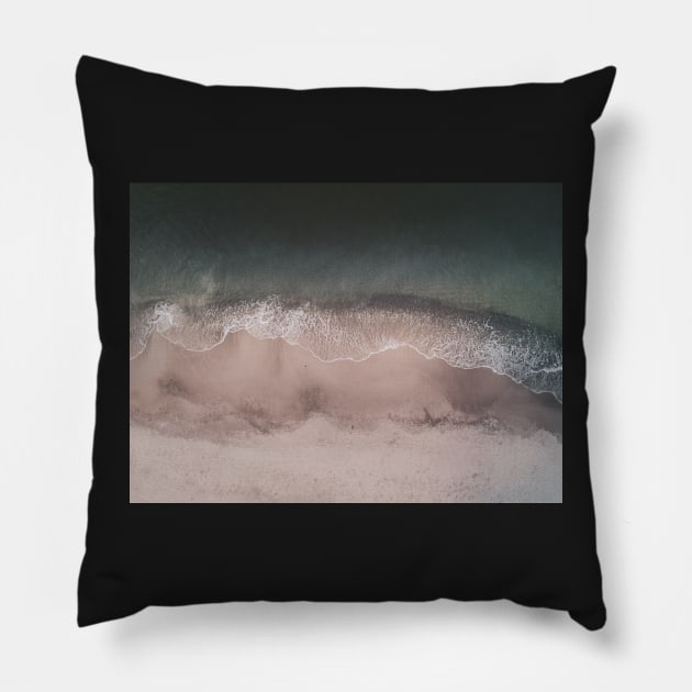 Beach From Above Pillow by ermeteke