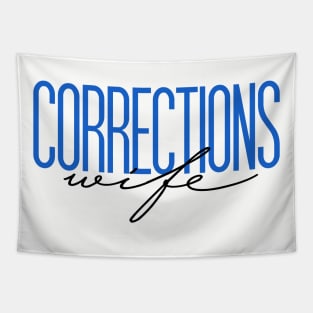 Corrections Wife Thin Silver Line Correctional Officer Wife Prison Guard Tapestry