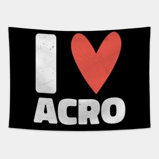 I Love Acro - Acrobat Yoga Design - Gift For Yogi Tapestry