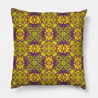 Yellow and Purple Square Pattern - WelshDesignsTP004 Pillow