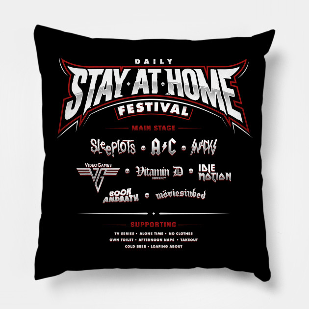 Stay At Home Fest Meme Oreiller Teepublic Fr