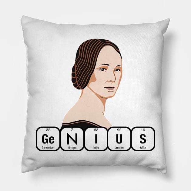 GENIUS Ada Lovelace Pillow by firstsapling@gmail.com