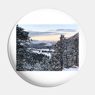 Snowy Mountain Holiday Pin