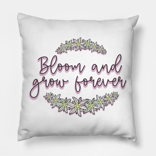 Sound of Music May You Bloom and Grow Pillow by baranskini