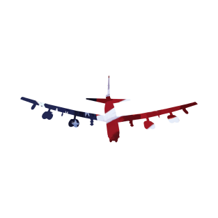 B52 Buff Stratofortress American Flag Silhouette T-Shirt