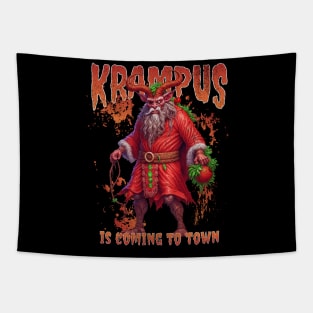 Krampus is coming to town Tapestry