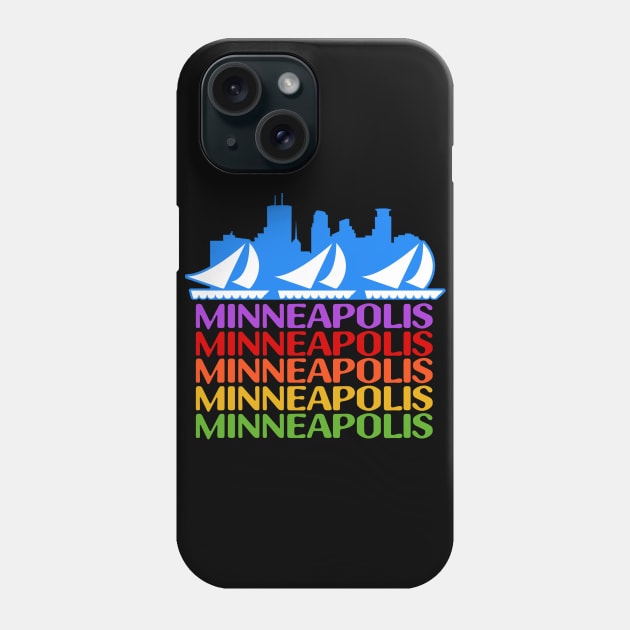 Minneapolis Rainbow Skyline Phone Case by nickbuccelli