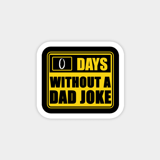 Caution Dad Jokes Magnet by fishbiscuit