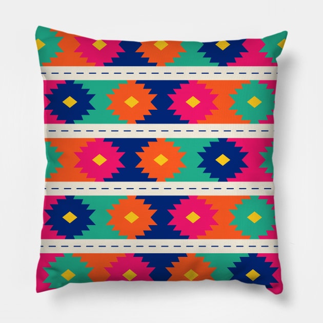 Tribal Pattern Pillow by Akbaly