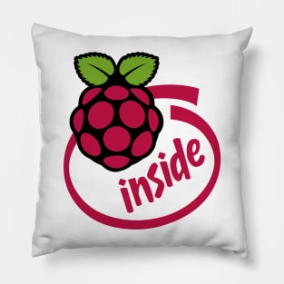 Raspberry Pi Retro Intel Mashup Logo Pillow