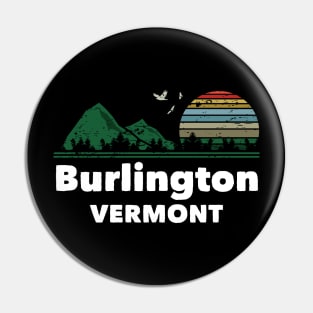 Mountain Sunset Flying Birds Outdoor Burlington Vermont Pin