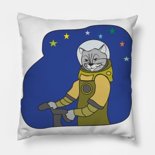 Astronaut cat art Pillow