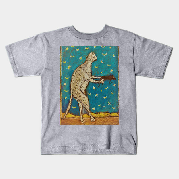 Meme Cat And Mouse On Navy Background Oil Pastel Art Meme Cats Classic Kids T Shirt Teepublic