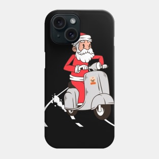 Santa Riding Scooter Phone Case