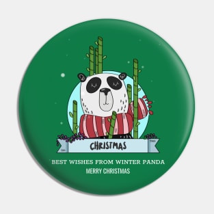 Christmas Panda Pin