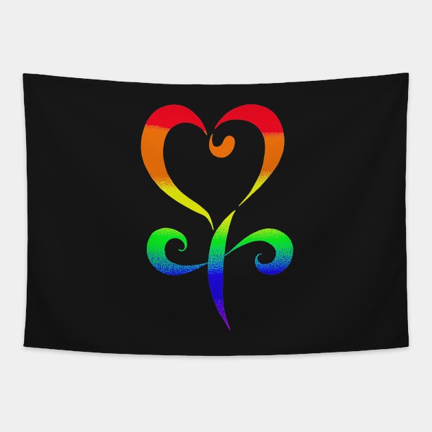 Female Symbol LGBT Rainbow Pride Tapestry by AdrienneAllen