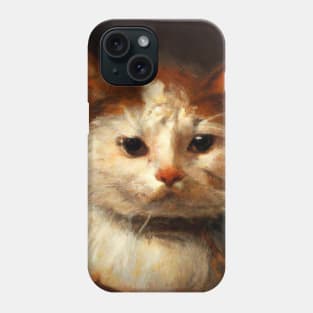 Painting of a Cat in the Style of Rembrandt Phone Case