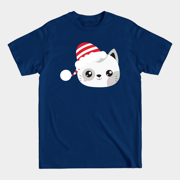 Disover Christmas Cat, Cute Cat, Cat With Hat, Santa Hat - Christmas Cat - T-Shirt