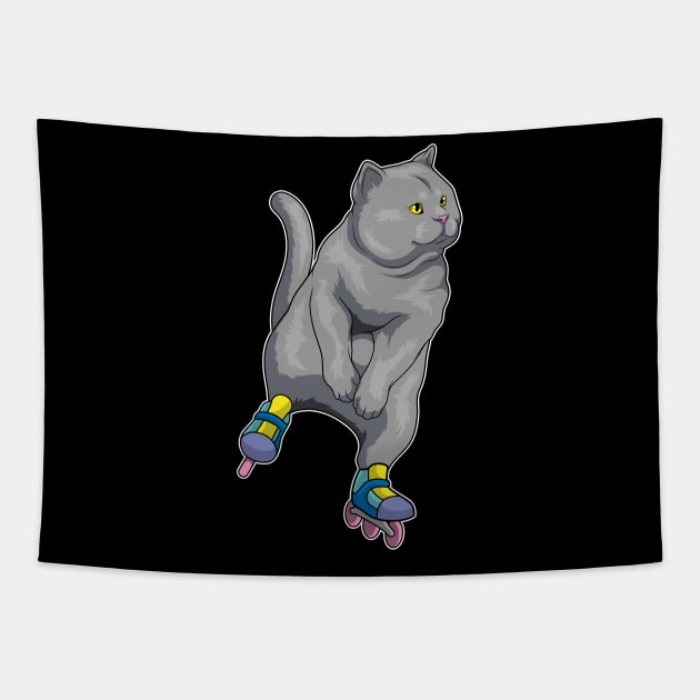 British Shorthair Inline skating Roller skates Tapestry by Markus Schnabel