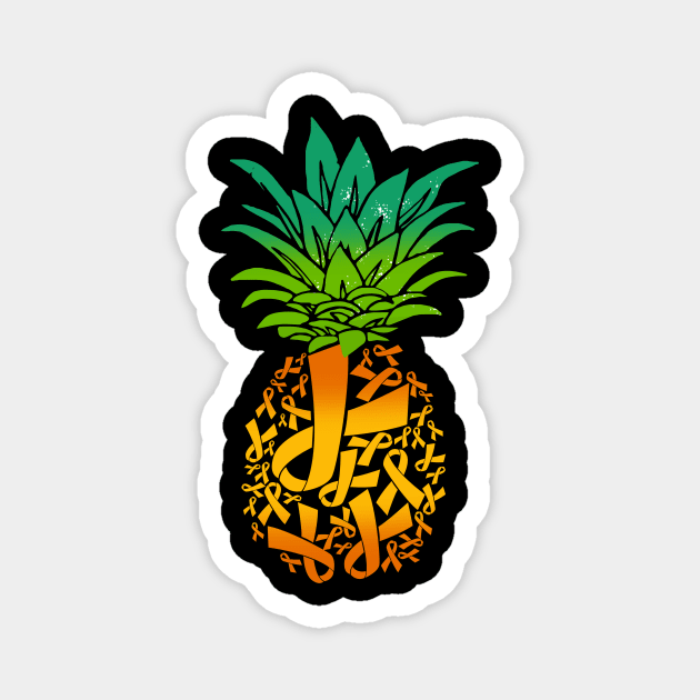 Fight Multiple Sclerosis Awareness Pineapple Magnet by Rumsa