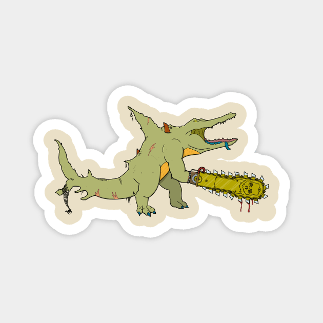 Crocodile Chainsaw Massacre Magnet by pandavigoureux29