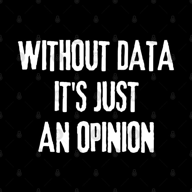 Without Data It's Just an Opinion - Data Analyst by WaBastian