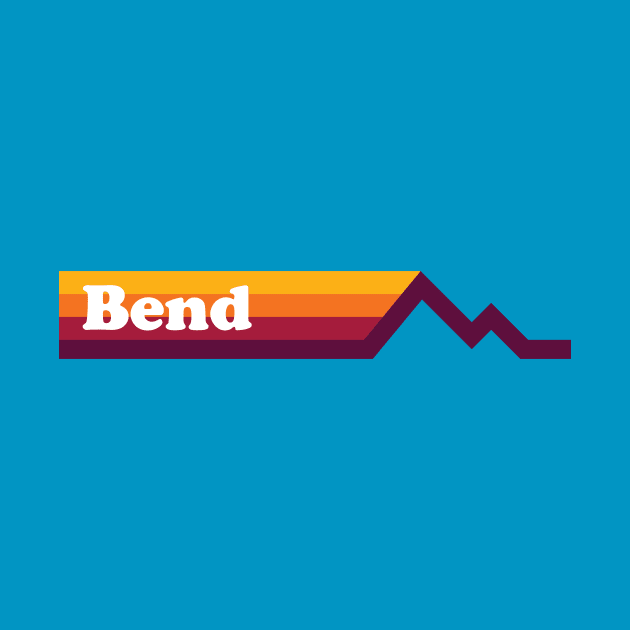 Bend Oregon Retro Design by PodDesignShop