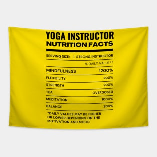 Yoga Instructor Nutrition Facts White Tee Tapestry