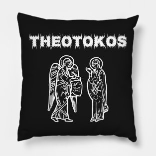 Theotokos Mary Mother of God Gothic Pillow