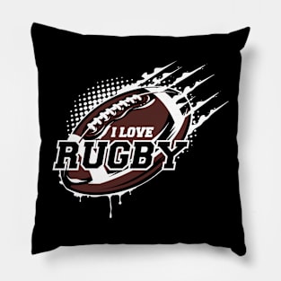 I LOVE RUGBY 2 Pillow