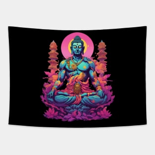 Neon Buddha Tapestry