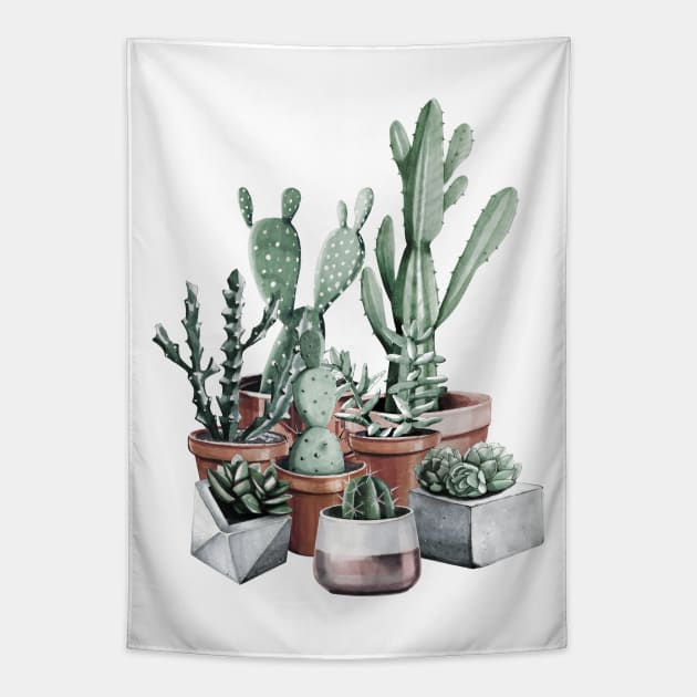 Cactus Family Portrait Tapestry by NatureMagick