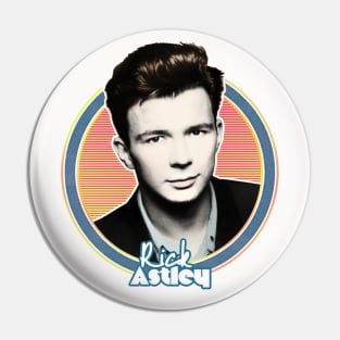 Rick Astley 80s Aesthetic Tribute Design Pin