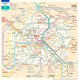 Paris Subway Map Magnet