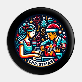 Musician in Christmas Pin