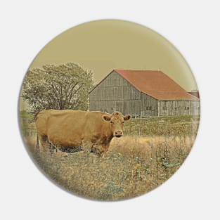 Red Roof and Cow No.1B Pin