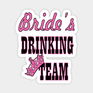 1980s cute pink bride's drinking team bachelorette party Magnet