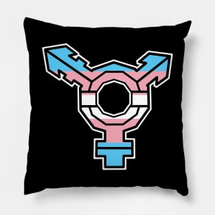 Transgender Identity Pride Symbol with Flag Colours - Gender Sexuality - Transgender Symbol Pillow