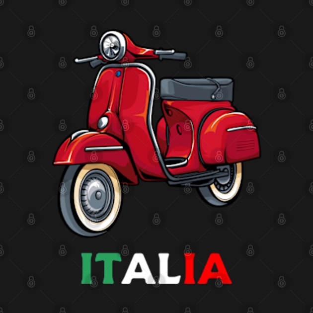 Italy Classic Vespa Scooter Moped Bike Retro Love Vintage by Your Culture & Merch