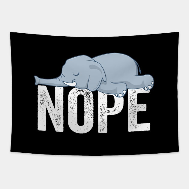 Elephant - Nope Tapestry by Kudostees