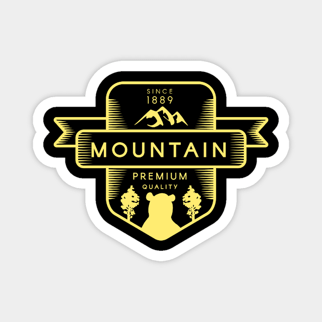 Badge Mountai Premium Magnet by Rizaldiuk