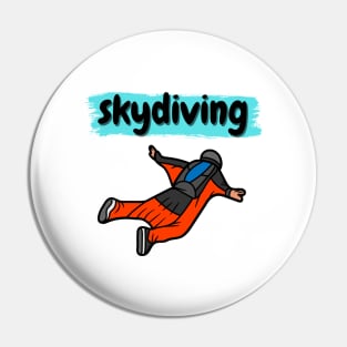 Skydiving Free Fall Pin