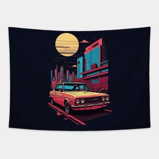 Retro Vice City Car Tapestry