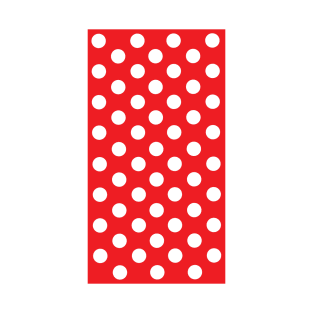 White Polkadots With Red Background T-Shirt