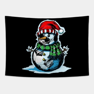 Christmas Soccer Shirt Funny Snowman Gift Tapestry