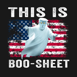 funny trump USA Flag tshirt this is boo sheet T-Shirt