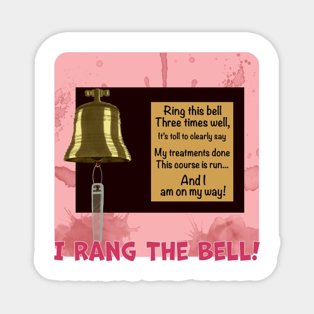 Breast Cancer Radiation Bell To Ring Magnet by MMcBuck