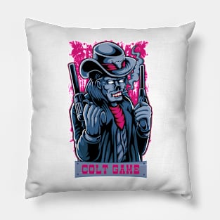 Zombie cowboy Pillow