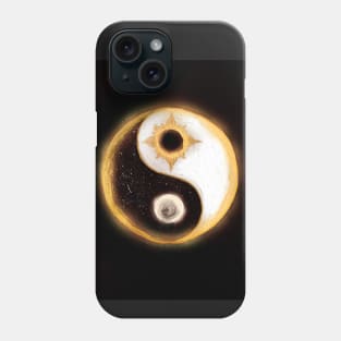 Yin Yang ~ sun and moon polarity black white Phone Case